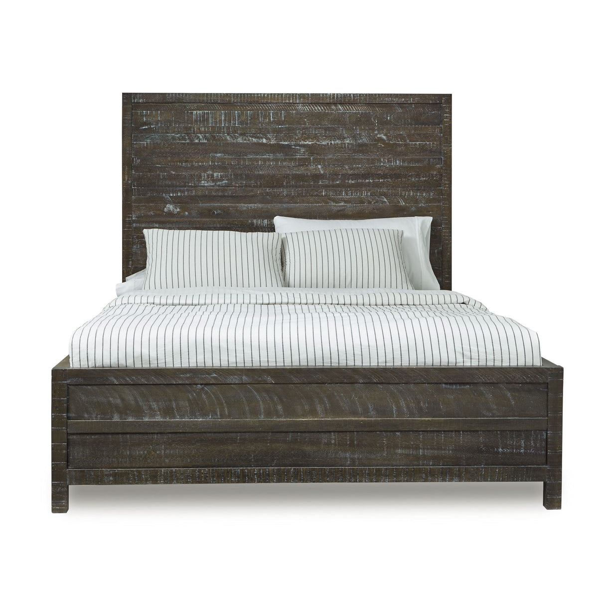 Townsend Solid Wood Eastern King Low-Profile Bed in Gunmetal by Modus Furniture at Eve Furniture