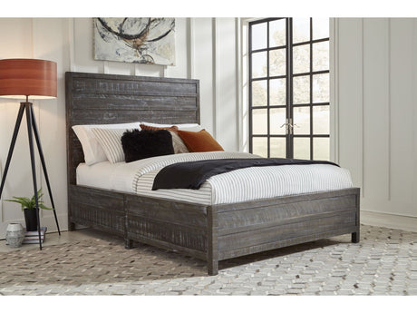 Townsend Solid Wood Eastern King Low-Profile Bed in Gunmetal by Modus Furniture at Eve Furniture