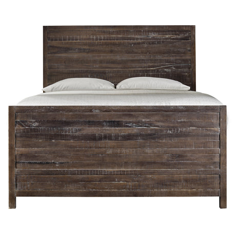 Townsend Solid Wood Eastern King Panel Bed in Java by Modus Furniture at Eve Furniture