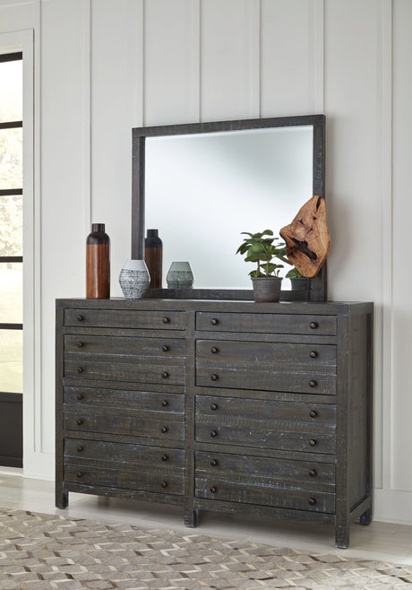 Townsend Solid Wood Eight Drawer Dresser in Gunmetal by Modus Furniture at Eve Furniture