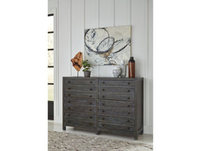 Townsend Solid Wood Eight Drawer Dresser in Gunmetal by Modus Furniture at Eve Furniture