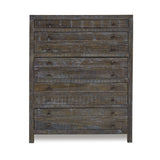 Townsend Solid Wood Five Drawer Chest in Gunmetal by Modus Furniture at Eve Furniture