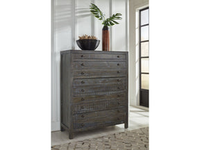 Townsend Solid Wood Five Drawer Chest in Gunmetal by Modus Furniture at Eve Furniture