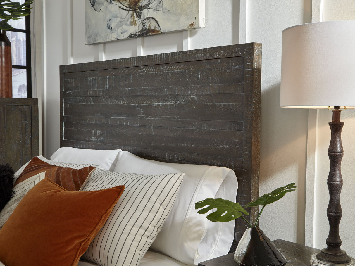 Townsend Solid Wood Queen Low-Profile Bed in Gunmetal by Modus Furniture at Eve Furniture