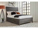 Townsend Solid Wood Queen Low-Profile Bed in Gunmetal by Modus Furniture at Eve Furniture