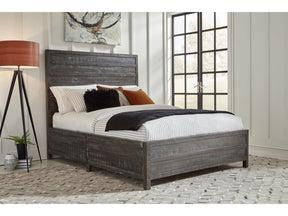 Townsend Solid Wood Queen Low-Profile Bed in Gunmetal by Modus Furniture at Eve Furniture