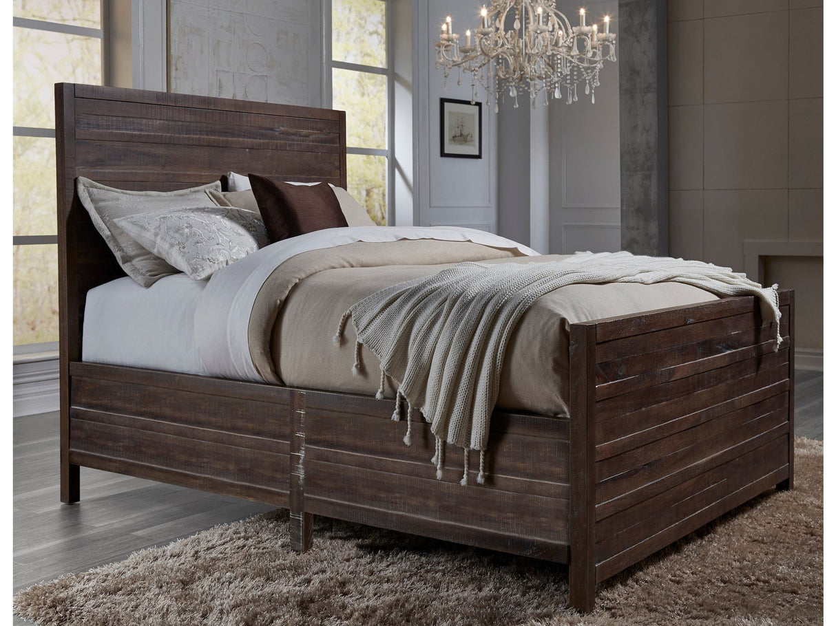Townsend Solid Wood Queen Panel Bed in Java by Modus Furniture at Eve Furniture