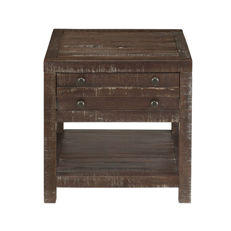 Townsend Solid Wood Side Table in Java by Modus Furniture at Eve Furniture