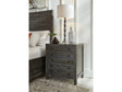 Townsend Solid Wood Three Drawer Nighstand in Gunmetal by Modus Furniture at Eve Furniture