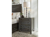 Townsend Solid Wood Three Drawer Nighstand in Gunmetal by Modus Furniture at Eve Furniture