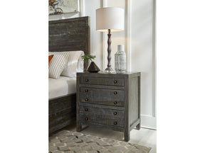 Townsend Solid Wood Three Drawer Nighstand in Gunmetal by Modus Furniture at Eve Furniture