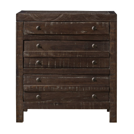Townsend Three Drawer Solid Wood Nightstand in Java by Modus Furniture at Eve Furniture