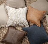 TQ Drift Ivory/Natural 22x22 Throw Pillow (Set of 2) by Classic Home at Eve Furniture