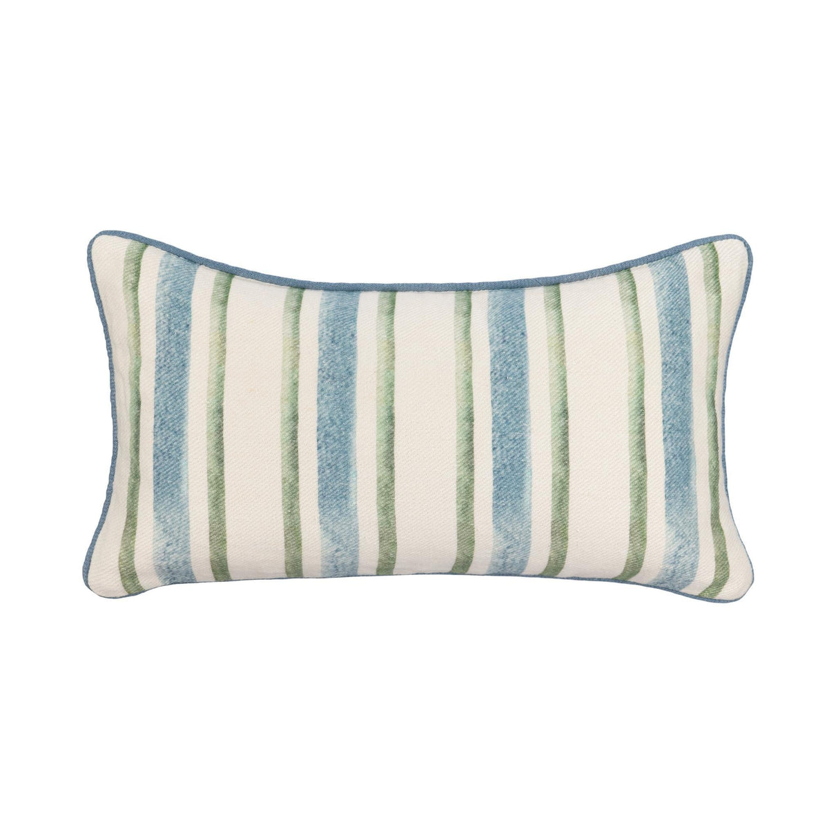 TQ Harbor Blue/Green Stripe Multiple Sizes Throw Pillow (Set of 2) by Classic Home at Eve Furniture