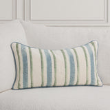 TQ Harbor Blue/Green Stripe Multiple Sizes Throw Pillow (Set of 2) by Classic Home at Eve Furniture