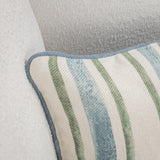 TQ Harbor Blue/Green Stripe Multiple Sizes Throw Pillow (Set of 2) by Classic Home at Eve Furniture