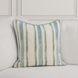 TQ Harbor Blue/Green Stripe Multiple Sizes Throw Pillow (Set of 2) by Classic Home at Eve Furniture