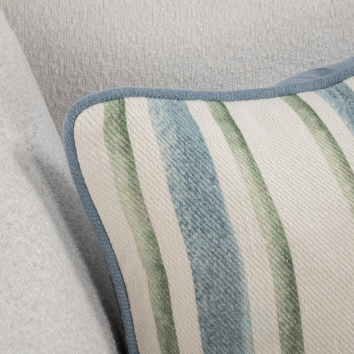 TQ Harbor Blue/Green Stripe Multiple Sizes Throw Pillow (Set of 2) by Classic Home at Eve Furniture