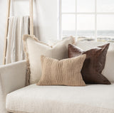 TQ Leather Seston Brown 20x20 Throw Pillow (Set of 2) by Classic Home at Eve Furniture