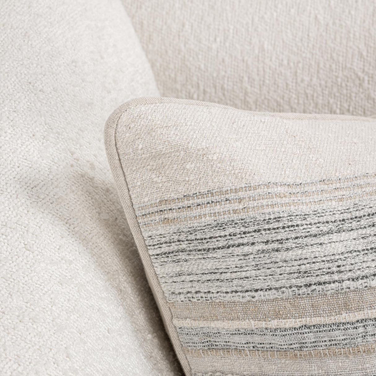 TQ Rockport Ivory Multi Multiple Sizes Throw Pillow (Set of 2) by Classic Home at Eve Furniture