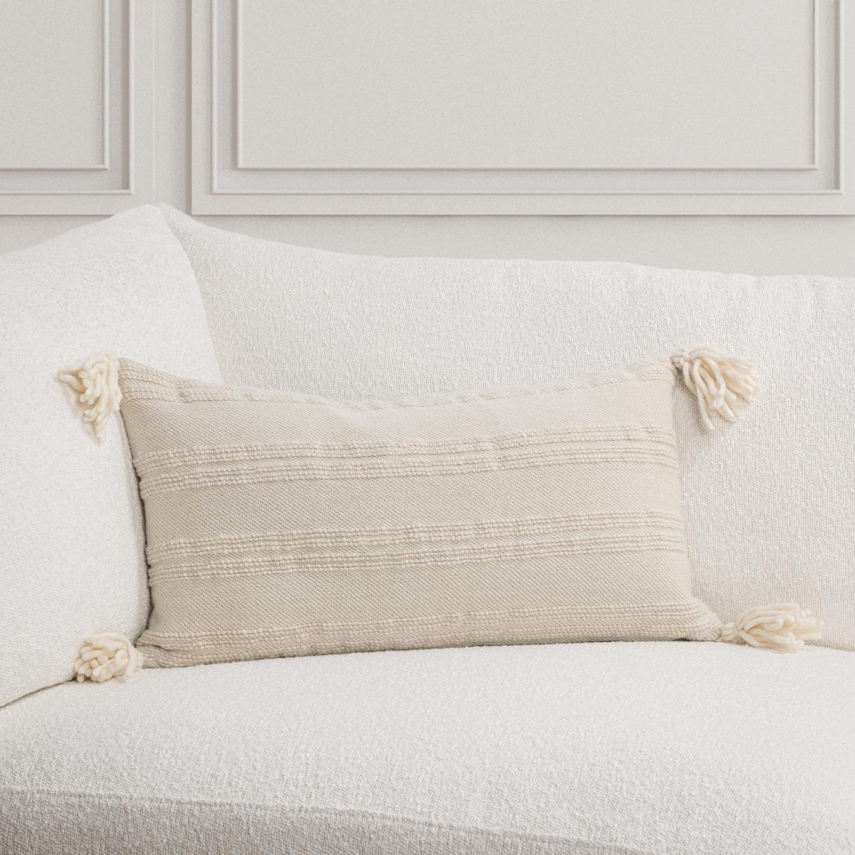 TQ York Natural/Ivory Multiple Sizes Throw Pillow (Set of 2) by Classic Home at Eve Furniture