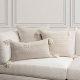 TQ York Natural/Ivory Multiple Sizes Throw Pillow (Set of 2) by Classic Home at Eve Furniture