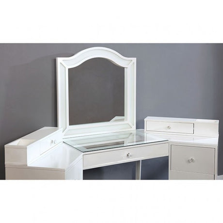 Tracie Luminous White Vanity Set by Furniture of America at Eve Furniture