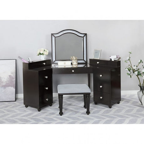 Tracie Obsidian Gray Vanity Set by Furniture of America at Eve Furniture