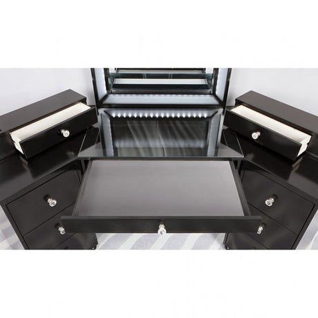 Tracie Obsidian Gray Vanity Set by Furniture of America at Eve Furniture