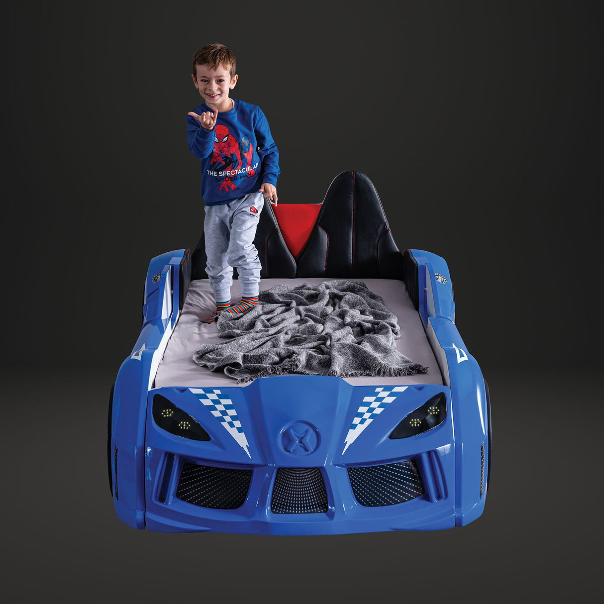 Trackster Blue Bed by Furniture of America at Eve Furniture