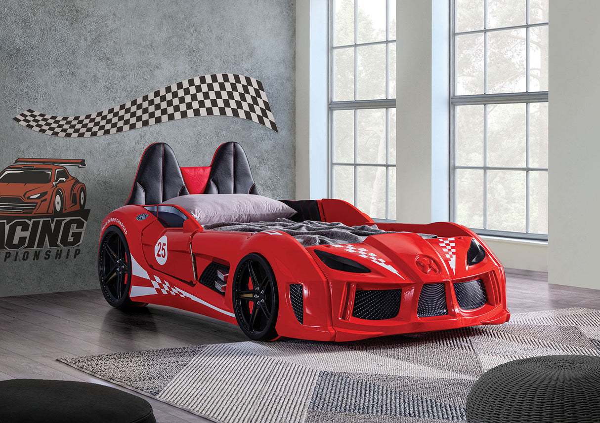 Trackster Red Bed by Furniture of America at Eve Furniture
