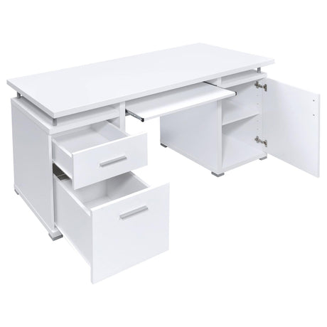 Tracy White 2-Drawer Computer Desk