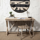 Tracy Natural X Frame Wood Office Desk by Mercana at Eve Furniture