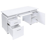 Tracy White 2-Drawer Computer Desk by Coaster at Eve Furniture