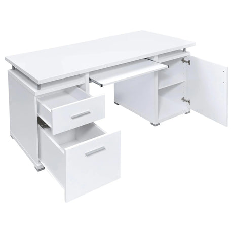 Tracy White 2-Drawer Computer Desk by Coaster at Eve Furniture