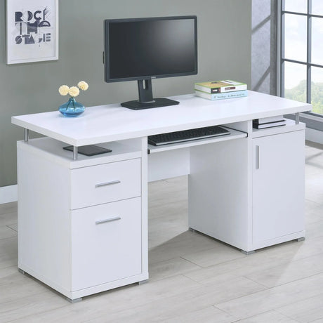 Tracy White 2-Drawer Computer Desk by Coaster at Eve Furniture