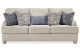 Traemore Linen Sofa, Oversized Chair and Ottoman by Ashley at Eve Furniture