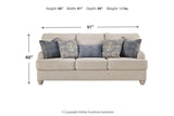 Traemore Linen Sofa, Oversized Chair and Ottoman by Ashley at Eve Furniture