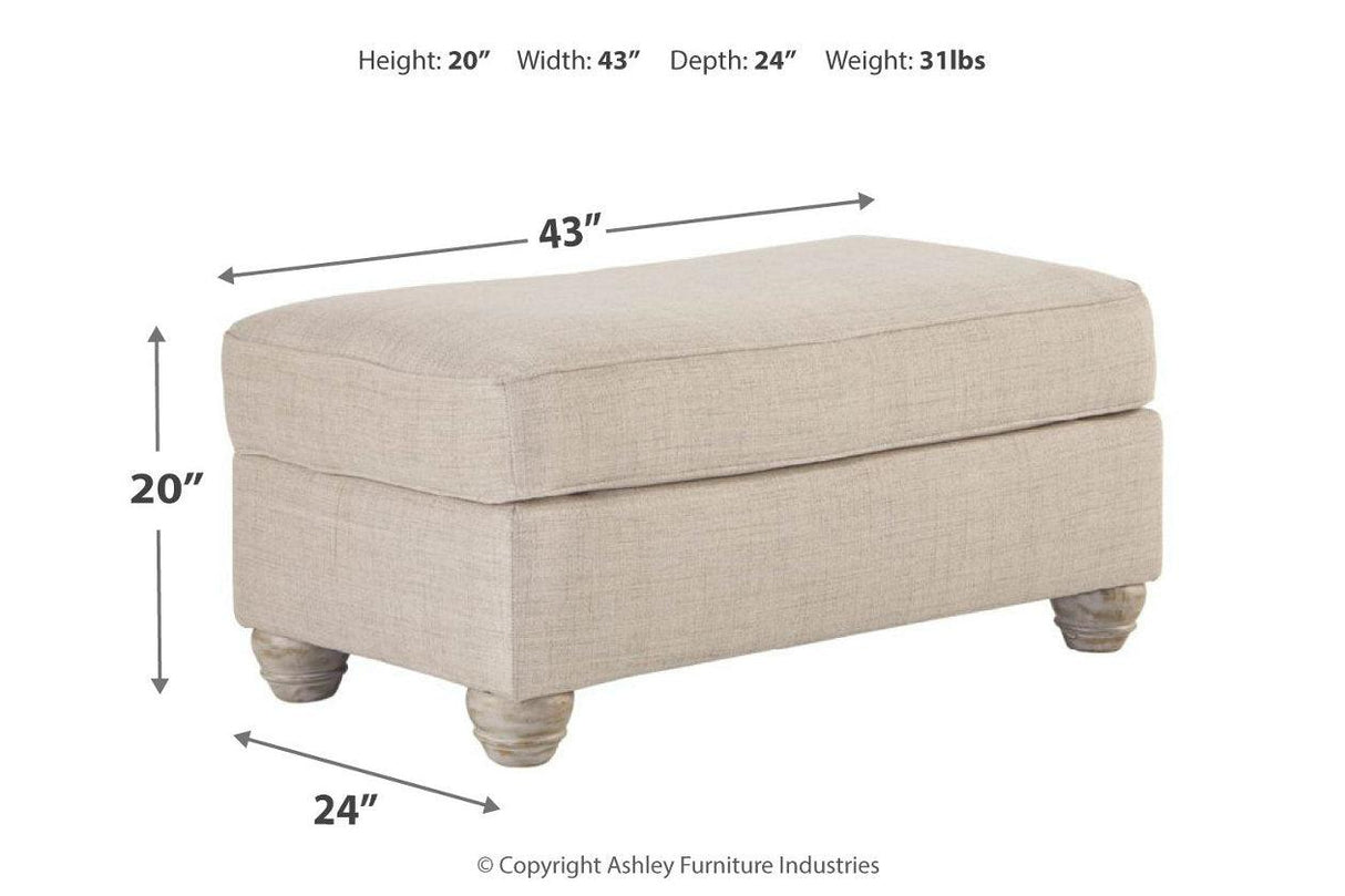 Traemore Linen Sofa, Oversized Chair and Ottoman by Ashley at Eve Furniture