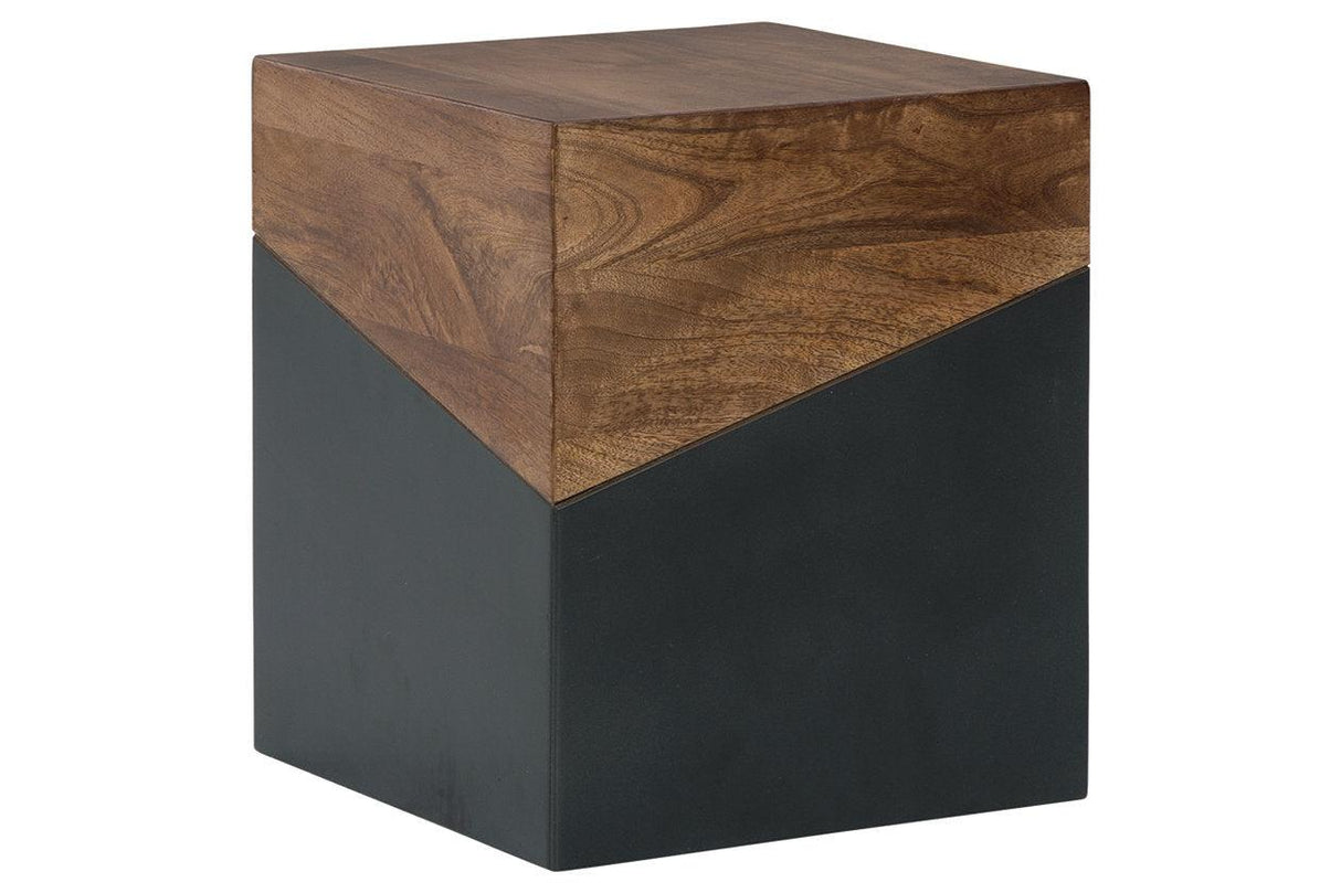 Trailbend Brown/Gunmetal Accent Table by Ashley at Eve Furniture