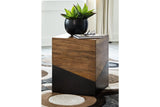 Trailbend Brown/Gunmetal Accent Table by Ashley at Eve Furniture