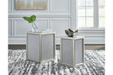 Traleena Silver Finish Nesting End Table by Ashley at Eve Furniture