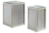 Traleena Silver Finish Nesting End Table by Ashley at Eve Furniture