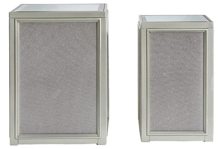 Traleena Silver Finish Nesting End Table by Ashley at Eve Furniture