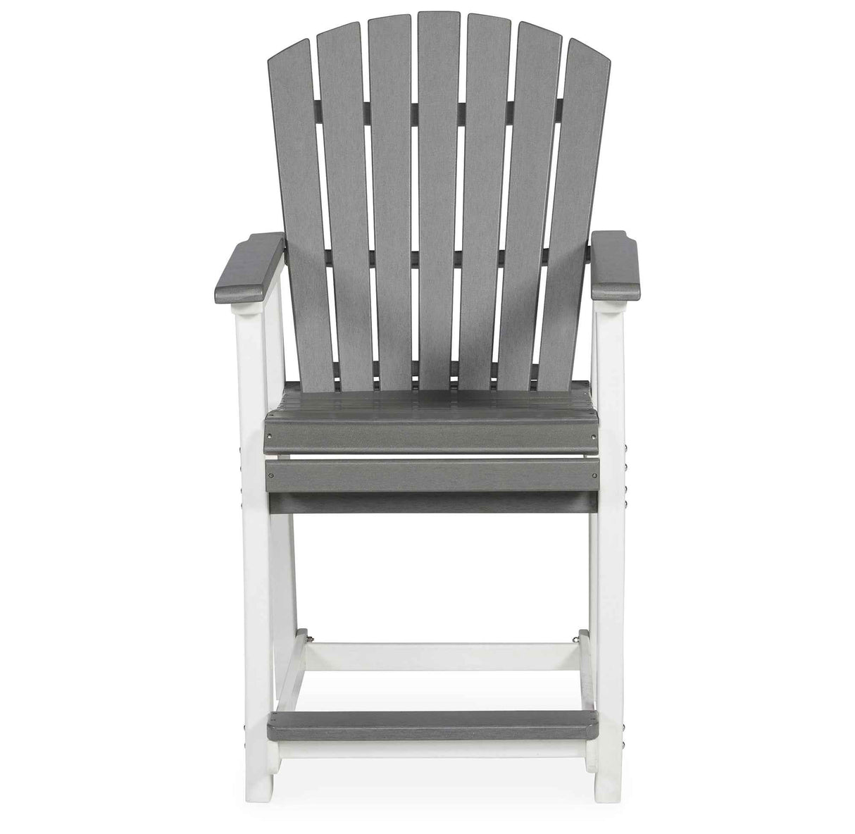 Transville Gray/White Outdoor Counter Height Barstool by Ashley at Eve Furniture