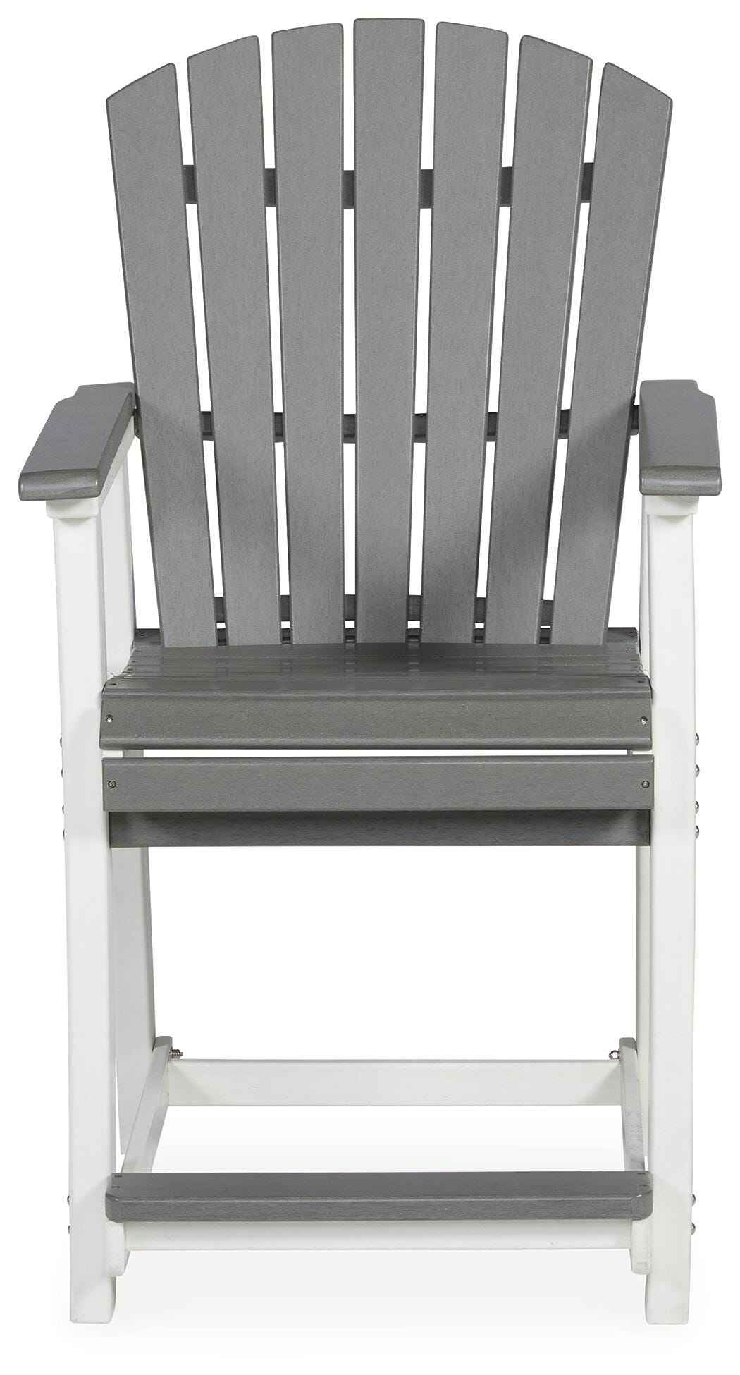 Transville Gray/White Outdoor Counter Height Barstool by Ashley at Eve Furniture