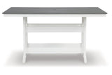 Transville Gray/White Outdoor Counter Height Dining Table by Ashley at Eve Furniture