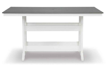 Transville Gray/White Outdoor Counter Height Dining Table by Ashley at Eve Furniture