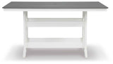 Transville Gray/White Outdoor Counter Height Dining Table by Ashley at Eve Furniture
