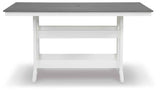 Transville Gray/White Outdoor Counter Height Dining Table by Ashley at Eve Furniture